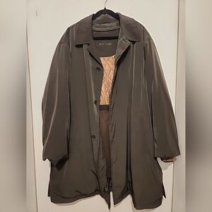 Calvin Klein Lined Men's Black Trench Coat